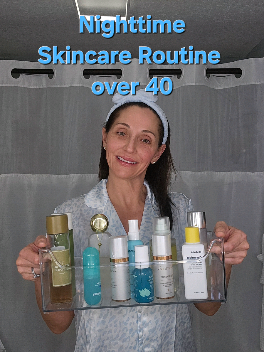 My nighttime skincare routine over 40 focuses on hydration, barrier repair, and anti-aging. I layer nourishing serums, growth factors, and retinol to keep my skin firm, smooth, and glowing. It’s all about rebuilding your barrier and waking up with radiant, healthy skin. #skincareroutine #over40skincare #antiagingskincare #nighttimeroutine #glowingskin @cocokind @Caudalie @Experiment Beauty @KraveBeauty  @Osmosis @TIRTIR Inc. @medicube global @Beekman 1802 @Dr. Jart (닥터자르트) 