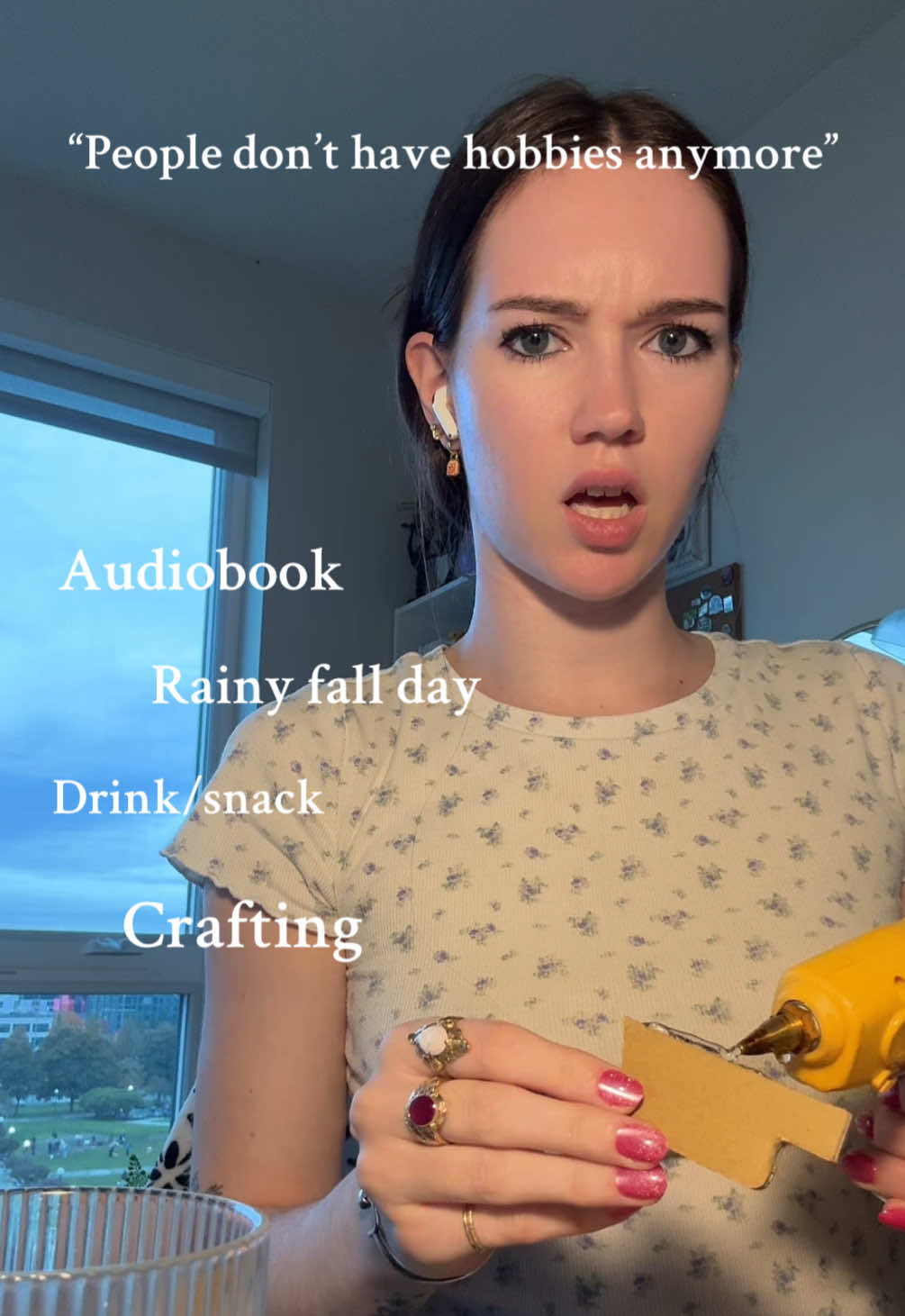 Bonus point is the cat snuggled up behind me #hobbies #fallcrafts #fall #bookish #bookishhumor 