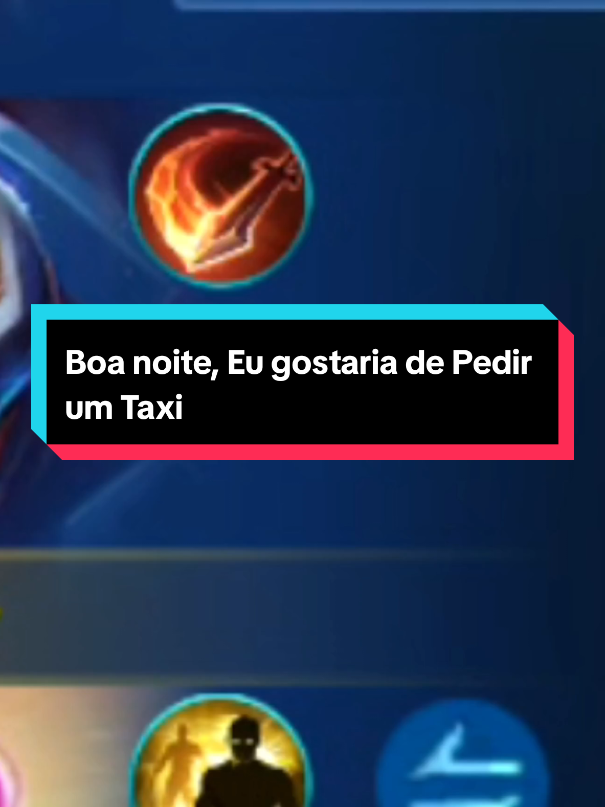 Boa noite, eu gostaria de pedir um Táxi #mobilelegends_id #mobilelegends #mobilelegendsbangbang #mobile #uber 