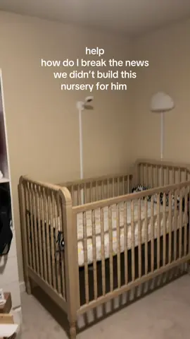 I LOVE YOU IM SORRY. He’s a sensitive boy and has been sleeping in the nursery crib #nursery #pregnancy #catsoftiktok #firsttimemom #ftm 