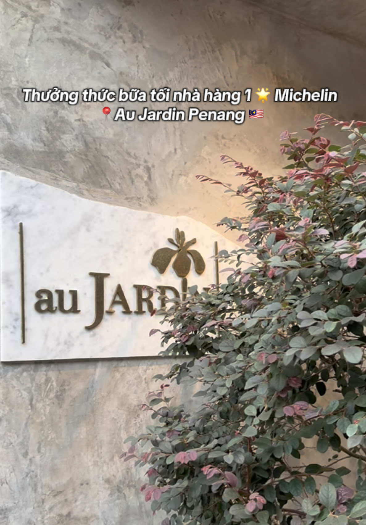 Thưởng thức bữa tối nhà hàng 1 sao Michelin tại Penang, Malaysia 🇲🇾  📍Au Jardin  #Michelin #Food #Malaysia 