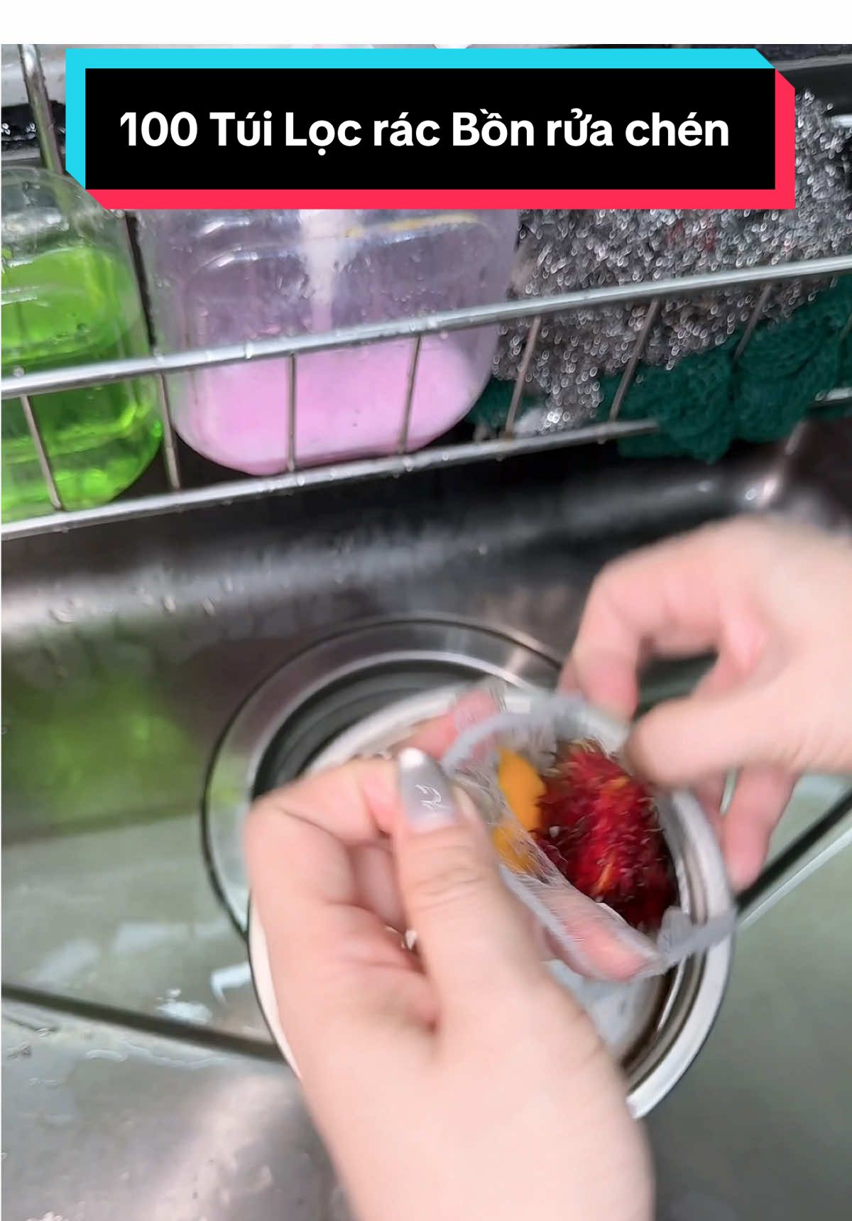 Hộp 100 Túi Lọc rác Bồn rửa chén TOPGIA Đa Năng Lọc Rác Nắp Cống Nhà Tắm, Lưới lọc rác thông minh tiện lợi, an toàn, hợp vệ sinh, miệng chun co giãn phù hợp với mọi kích thước rổ lọc Tặng Kèm Móc Treo Tường #Cindythuytichcuc 