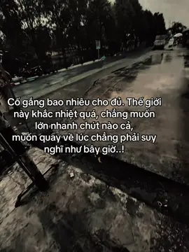 Cố gắng bao nhiêu cho đủ. Thế giới này khắc nhiệt quá, chẳng muốn lớn nhanh chút nào cả, muốn quay về lúc chẳng phải suy nghĩ như bây giờ..! #fyp #tamtrang #sory #sttxahoi #hoanganh29012003 