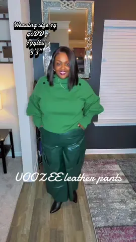 @UOOZEE USA These faux leather pants are everything 😍🔥 The fit, the shine, the style — perfect for dressing up or keeping it casual. I’m obsessed with this deep green color! 💚 #TikTokShopCreatorPicks #TikTokShopBlackFriday #fallfashion #styleinspo #giftforher 