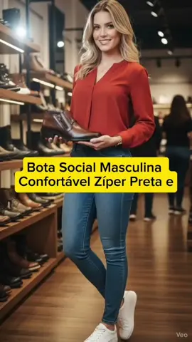 Bota Social Masculina Confortável Zíper Preta e#LIVEIncentiveProgram #LIVEWithLessFollowers #PaidPartnership #botamasculina #modamasculinastyles 