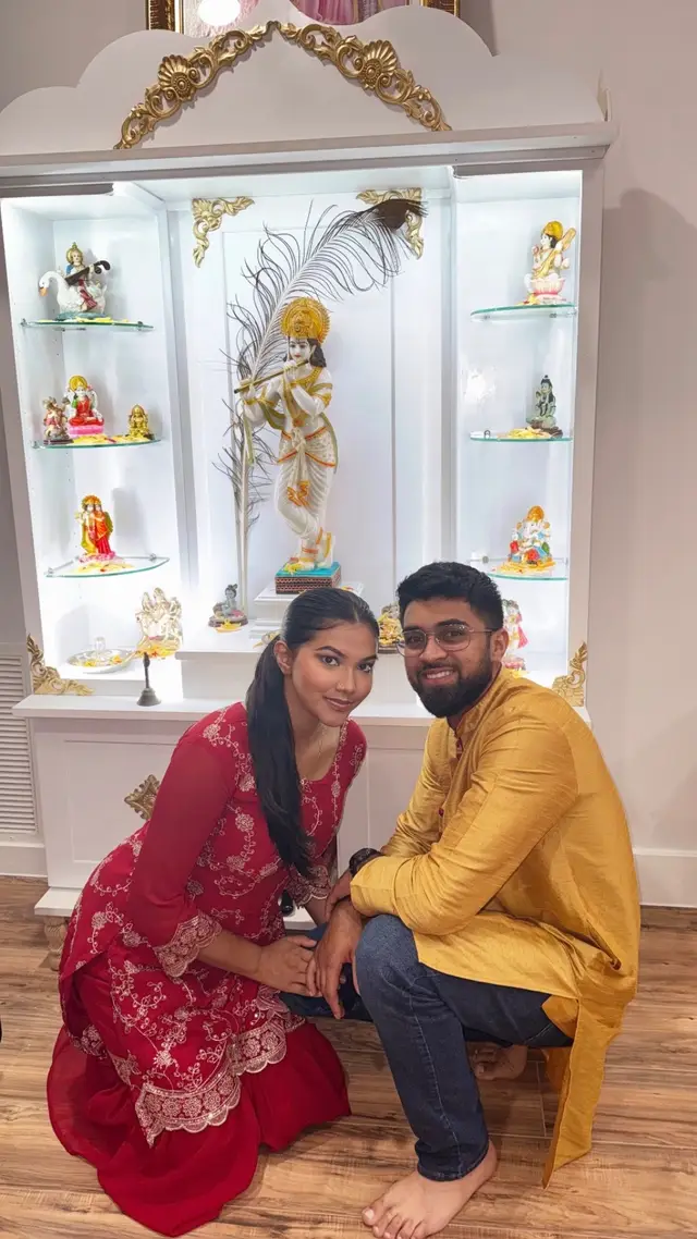 Our first Diwali together,  From our home to yours, wishing you a bright and blissful Diwali.🪔 #fyp #foryoupage #fypシ #indian #Diwali 