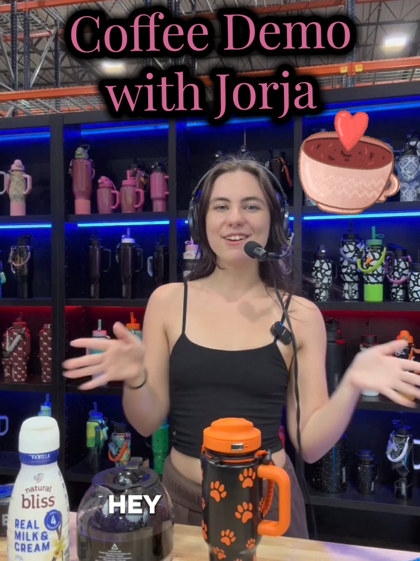 coffee demo with Jorja!!! #CapCut #tumblersoftiktok #coldest #coffeetiktok #demo 