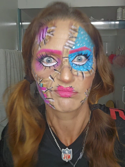 DAY NINETEEN #grwm as I become the #ragdoll my daughter asked me to try. This is over course #myversion of this ##makeup for the #tiktokhalloweencontest 
