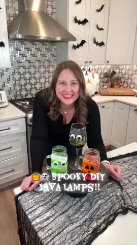 🧪👻 Spooky DIY Lava Lamps are bubbling up Halloween magic!! 🎃💥 So easy, so fun — all you need is water, food coloring, oil + an Alka-Seltzer tablet! 💫 These were a huge hit with the kids!! 🧡 #DIYLavaLamp #SpookySeason #HalloweenDIY #HalloweenCrafts #SpookyScience 