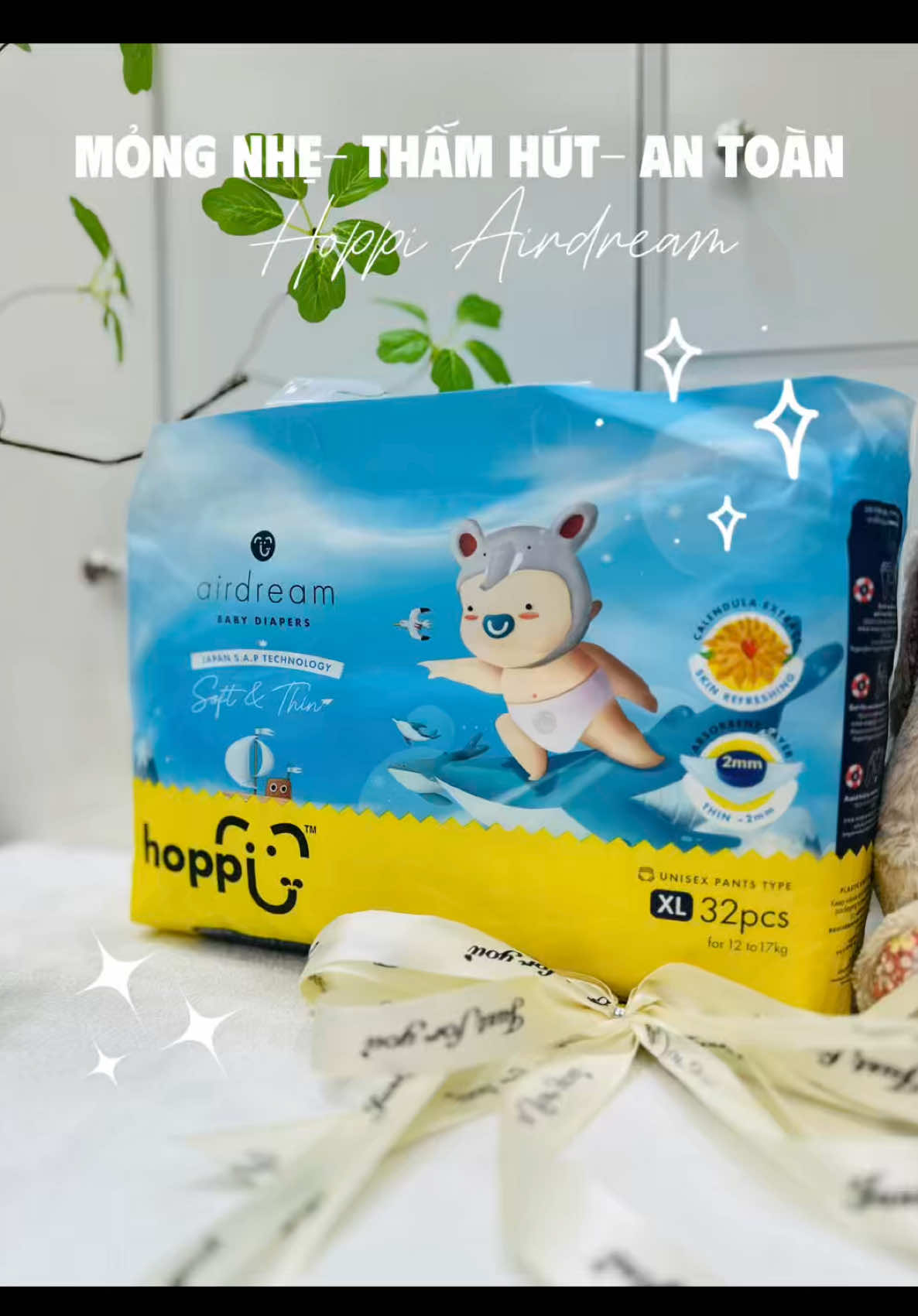 Trải nghiệm bỉm mới nhà Hoppi AirDream - từ Singapore các mẹ ạ. Dùng rất chim ưng, mỏng nhẹ thấm hút đỉnh nha. #mebimsua #reviewbimsua #bimhoppi #hoppiairdream #methochiase
