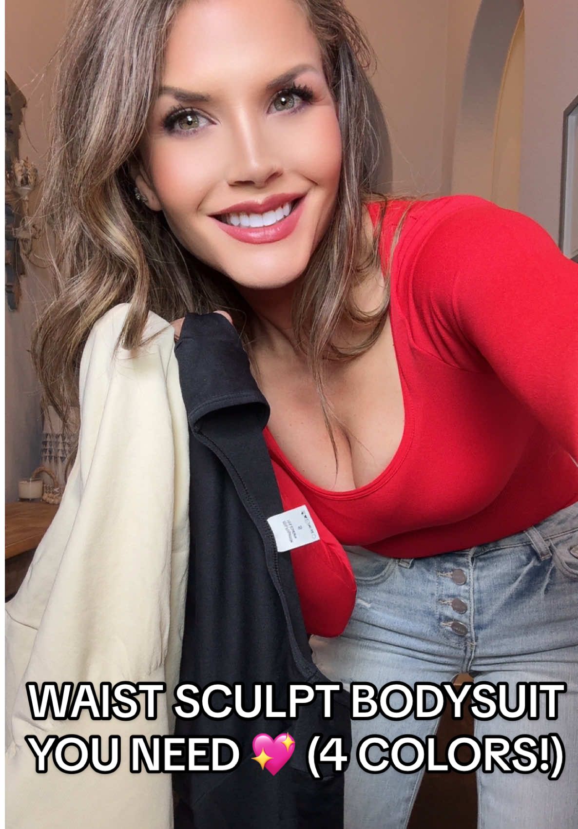Every outfit hits harder when your bodysuit is doing the most 👏 Sculpted waist, lifted chest, and no rolling up — this SKIMSHAPE essential is that girl 💅 #bodysuitshapewear #bodysuitstyle #longsleevebodysuits #tiktokshopcreatorpicks #creatorpicksambassador 