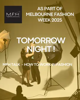 It’s happening TOMORROW! 💫 Doors open 5:30 PM — event starts 6:00 PM sharp 🕕 Join us for a night of fashion, conversation + connection at 196 Flinders St 👗✨ Proudly part of #MelbourneFashionWeek — hosted by @melbfashhub 💥 See you there! #MFHTalk #MelbourneFashionWeek #MelbourneEvents #FashionTalks      