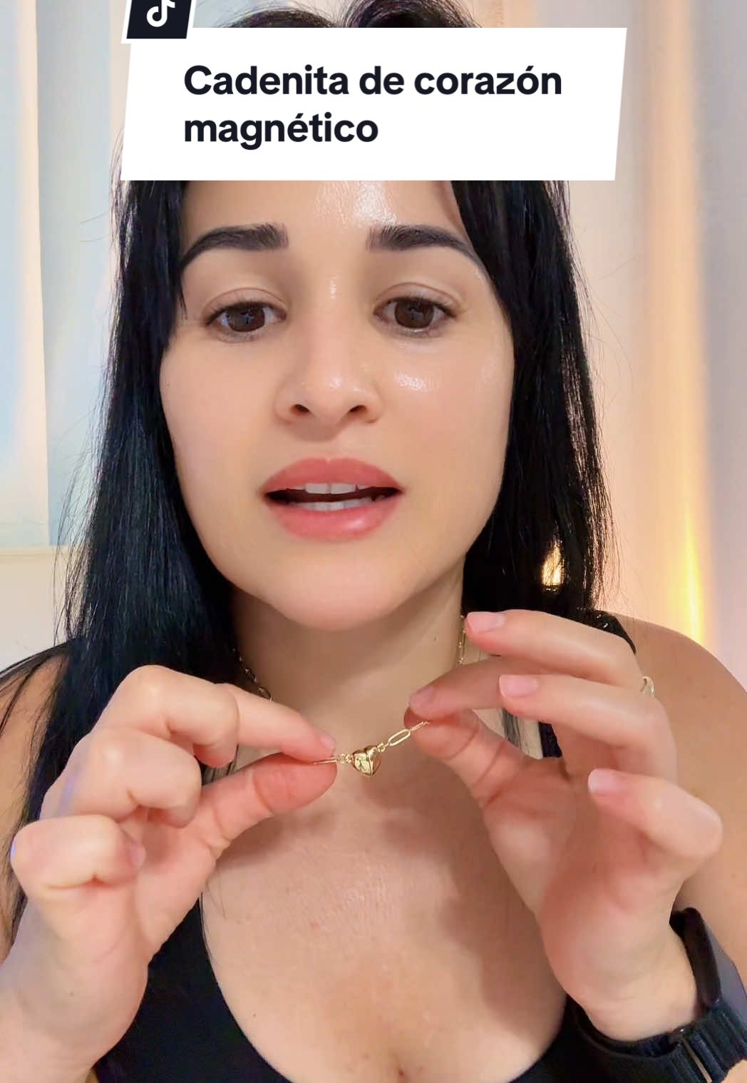 Cadenita con corazón magnético. #dijemagnetico #dijedecorazón #cadenadeoro14k #cadena #orolaminado #orolaminado14k 
