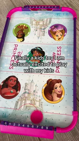 These mini air hockey tables also come in a few different Disney character designs too! Such a fun gift idea for kids. This is a toy I’m super excited to play with my kids #disney #disneyprincess #disneytoys #kidtoys #kidgames 