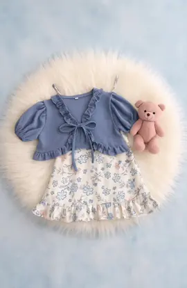 Baju Anak Perempuan - Oneset Anak Yuwari Motif Flora 2 in 1 Terlaris /Fashion Dress Anak Perempuan & Outer Korean Style Terbaru #bajuanak #bajubayi #fashionanak #dressbayi #dressanak 