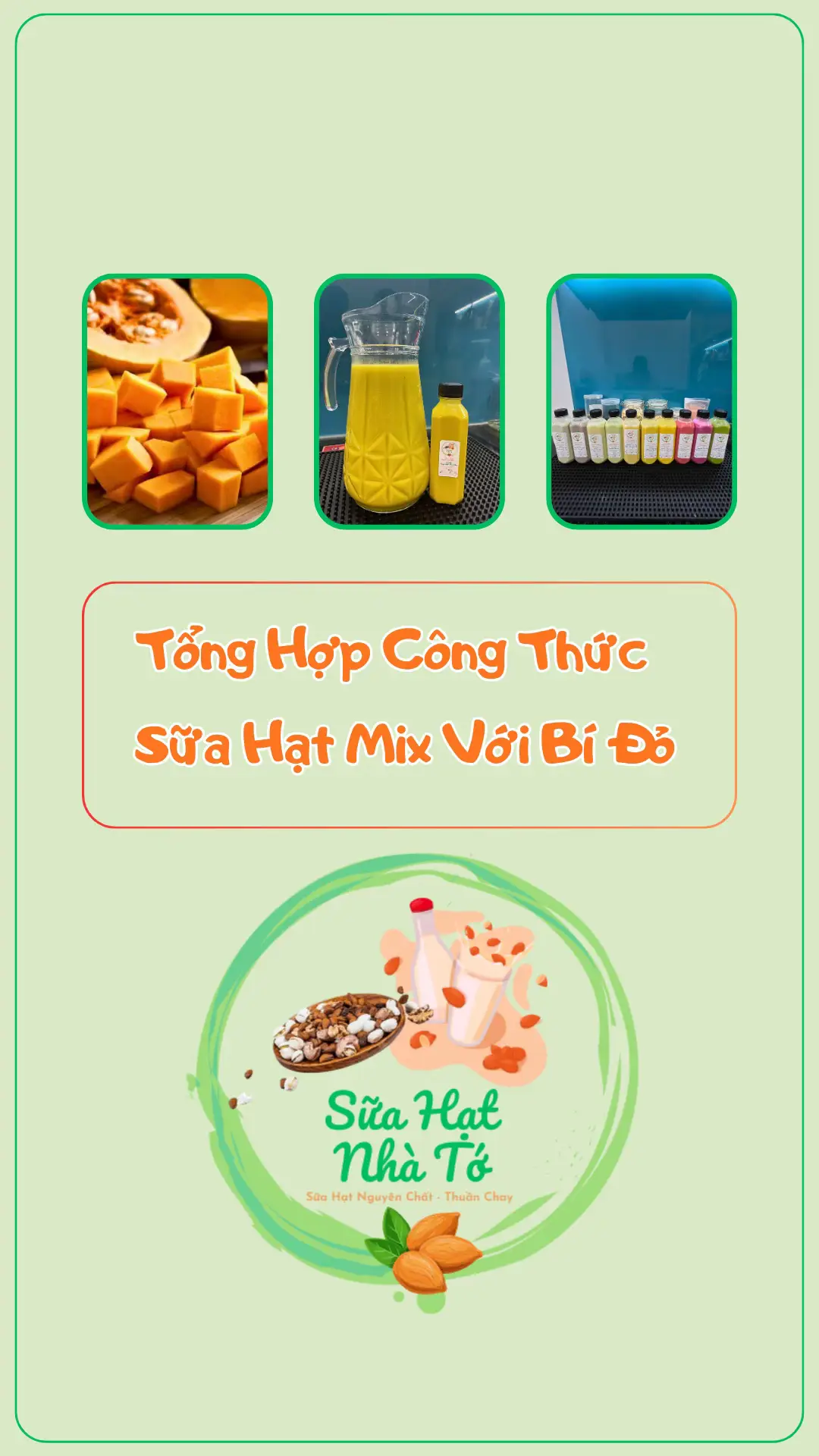 Tổng hợp 8 công thức sữa hạt bí đỏ mix: - Sữa bí đỏ + hạt điều + hạt sen - Sữa bí đỏ + bắp + hạt điều - Sữa bí đỏ + đậu đỏ + đậu phộng - Sữa bí đỏ + óc chó - Sữa bí đỏ + đậu xanh + Macca - Sữa bí đỏ + mè đen - Sữa bí đỏ + hạnh nhân - Sữa bí đỏ + yến mạch #suahatnhato #suahat #suahatdinhduong #congthucsuahat #suabido