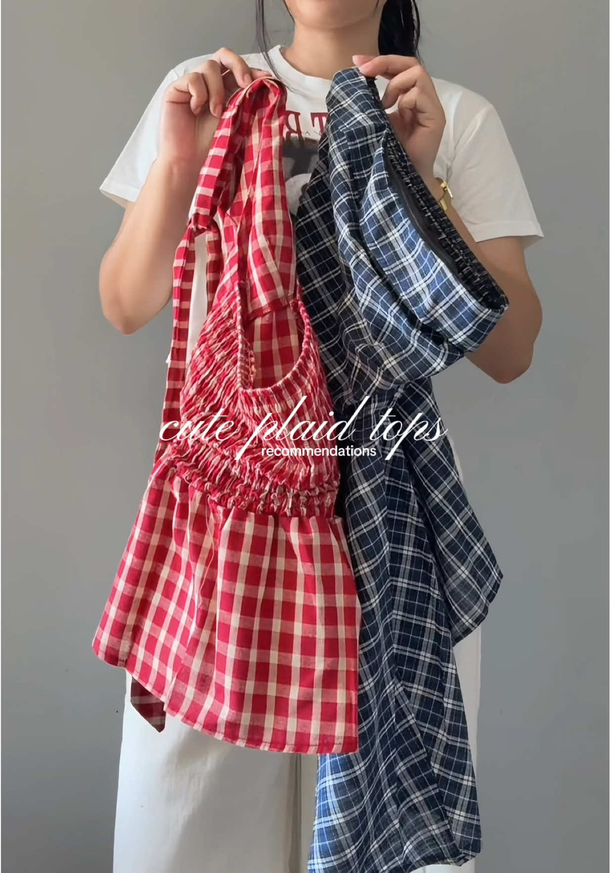 inlovee with this cute plaid tops 💘😩 #plaidtop #checkeredtop #haltertop #tubetop #cutetops 