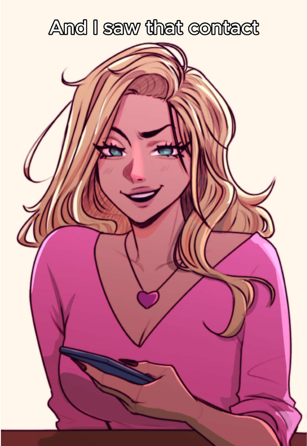 She saw the hangjam messages as well oh no 😳 more from them nerd x mean girl trope to feed my yuri obsession #yuri #wlw #hangjamai #BookTok #digitalart 