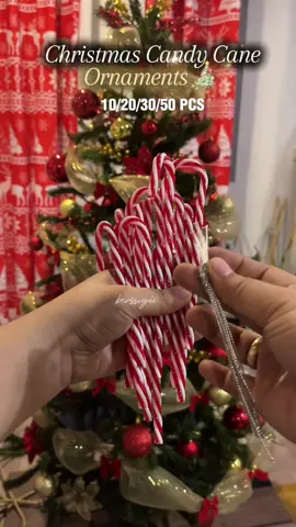 Christmas Candy Cane Ornaments 🎄 #fyp #christmastreeornaments #candycane #christmasdecoration 