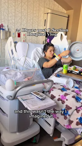 24 hours post C-section.  One month postpartum and I can finally tell a little bit of my birth story. 🥺 preclampsia was a bit traumatic, def trust your intuition.  & yes I felt weak, sore, emotional — but not alone. My husband held me up when I couldn’t stand, and together we met the reason for it all 🥺 #csectionmama #postpartumrecovery #csectionmom #laboranddelivery #laboranddelivery 