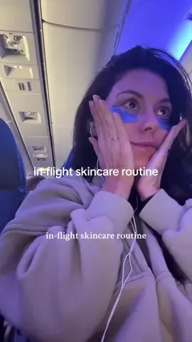 in flight skincare routine (for the economy girlie… because i don’t know about you, but im not pulling out a red light mask unless im in first) . . . #summerfridays #jetlagmask #fentybeauty #airplaneskincare @Summer Fridays @Fenty Beauty 