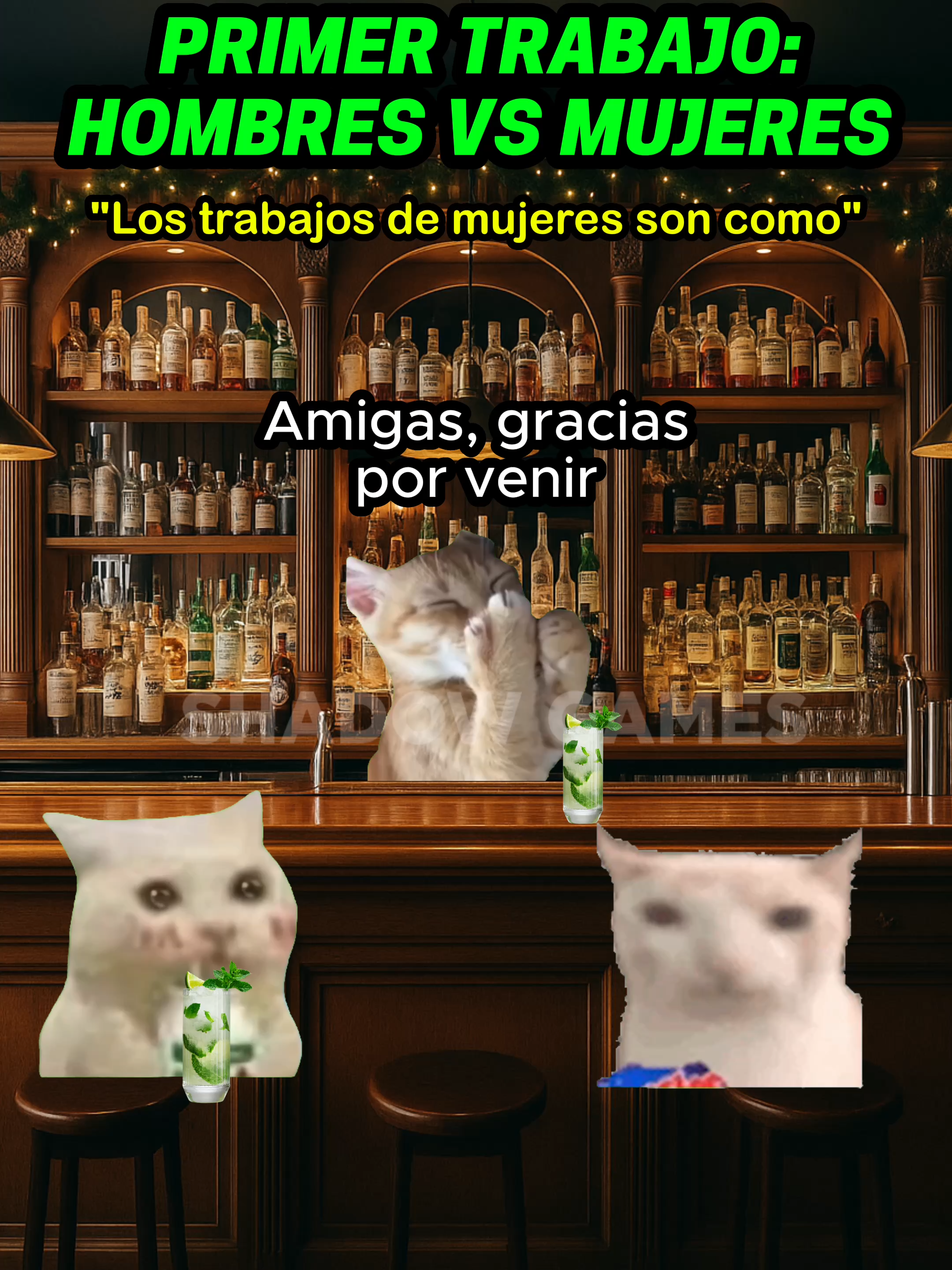 Primer trabajo hombres vs mujeres #gatitoslindos #storytime