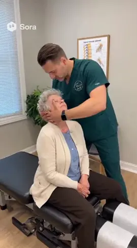 Granny gets cracked #sora #oldladygetsherbackcracked #chiropractorai #aicracking #grannyai 
