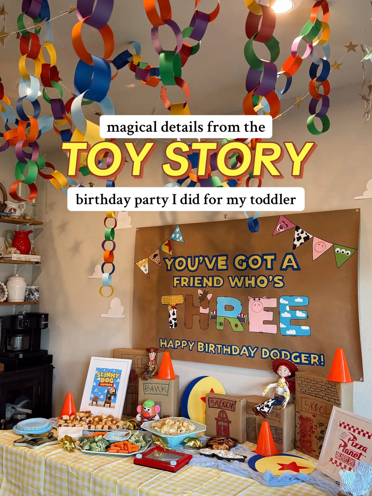 This Toy Story birthday party was full of childhood nostalgia and birthday magic 🥳 it was so fun planning and crafting to make this vision come to life!! I cannot believe I have a 3 year old 🥹😭 what’s your favorite party theme you’ve done!?  #creatorsearchinsights #toystory #toystoryparty #birthdaypartyideas #toddlerbirthday 