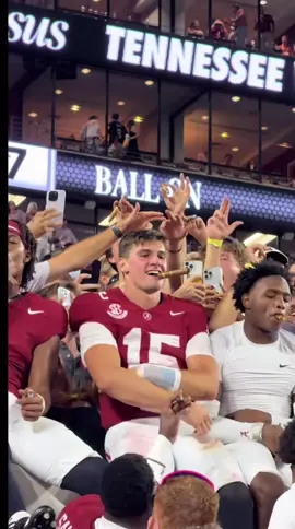 Scenes from Bryant Denny Stadium Saturday night after Alabama dominated Tennessee!🐘 @Alabama Athletics #alabamafootball #secfootball #fyp 