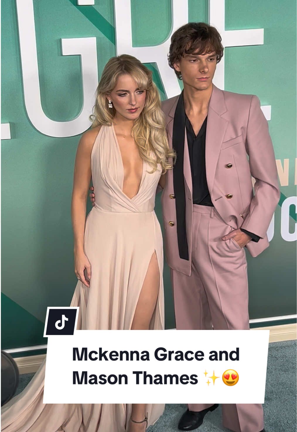 Mckenna Grace and Mason Thames step out together on the blue carpet at the “Regretting You” premiere 😍✨#mckennagrace #masonthames #regrettingyou #premiere #redcarpet 