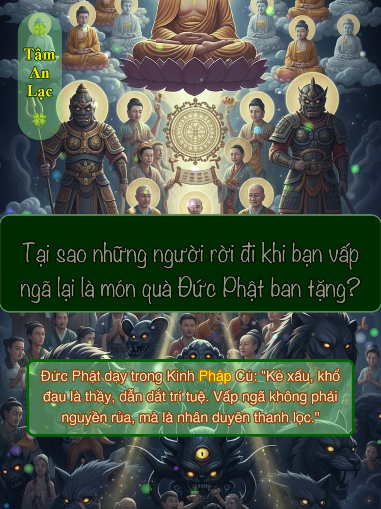 Khi đời giông bão, ai sẽ ở lại? 🙏 Đức Phật dạy: Khổ đau là thầy, thanh lọc nhân duyên. Đó là lúc ta nhận ra giá trị thật của bình yên và những người trân quý. #phatphapnhiemmau  #kinhphapcu #binhyentamhon #thanhlocnhanduyen #vuotquagiongbao