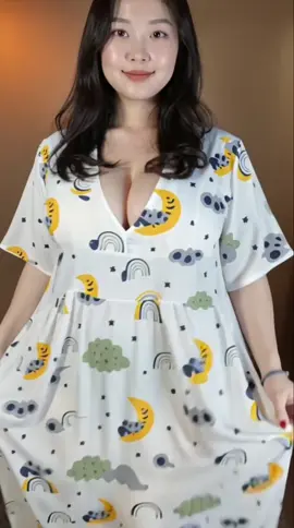 Nyaman, adem, tapi tetep gaya! 🌙✨ Daster rampel viral Korea ini wajib kamu punya~ #DasterViral #OOTDRumahan #BusuiFriendly #KoreanStyle #NyamanDanCantik
