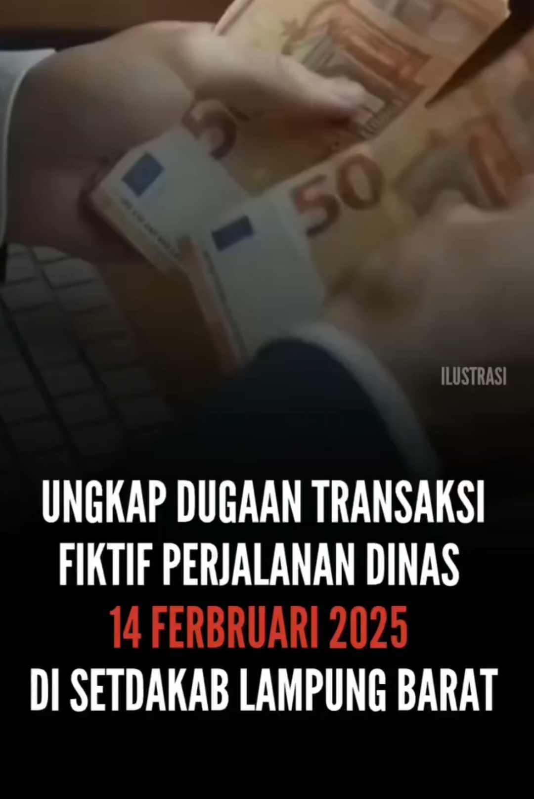 Diduga Fiktif, Transaksi Perjalanan Dinas Setdakab Lampung Barat Periode Februari-Juli 2025 Terindikasi Penyimpangan Rp2,8 Miliar Lampung Barat, 10/10/2025 - Sekretariat Daerah Kabupaten Lampung Barat (Setdakab) menjadi sorotan setelah ditemukan adanya indikasi kuat transaksi perjalanan dinas fiktif pada realisasi anggaran di Bagian Protokol dan Komunikasi Pimpinan, periode Februari hingga Juli 2025.  Hasil penelusuran menunjukkan adanya indikasi penyimpangan penggunaan dana hingga mencapai Rp2,8 miliar. Komunitas Pemerhati Anggaran Lampung, Junaidi, mengungkapkan bahwa beberapa transaksi terindikasi fiktif karena tidak sesuai dengan ketentuan administrasi dan kronologi jabatan pejabat penerima. Junaidi menyebut, pada tanggal 14 Februari 2025, tercatat realisasi anggaran perjalanan dinas sebesar Rp455.299.163 yang diterima oleh 11 pejabat, dengan rincian masing-masing sebesar Rp41.390.833 per orang. Kejanggalan muncul pada dua nama penerima, PM dan MH, yang pada tanggal 14 Februari 2025 tercatat menerima dana perjalanan dinas dalam rangka kegiatan pelantikan bupati dan wakil bupati terpilih, padahal keduanya baru resmi dilantik sebagai bupati dan wakil bupati pada tanggal 20 Februari 2025. Realisasi anggaran perjalanan dinas tersebut dilakukan sebelum pejabat yang bersangkutan dilantik, sehingga tidak terdapat dasar hukum atau administrasi yang sah untuk melakukan perjalanan dinas atas nama jabatan tersebut. Lebih lanjut, Junaidi mengungkapkan tidak adanya laporan kegiatan, surat tugas, maupun dokumen pendukung perjalanan dinas yang menjelaskan tujuan lokasi dan hasil kegiatan pada tanggal tersebut. 