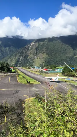 Taking off from Lukla Airport: Heart-pounding views and the ultimate Everest adventure begin! 🛫🏔️ #LuklaTakeoff #NepalVibes #EverestBound #fyp #Himalayas 