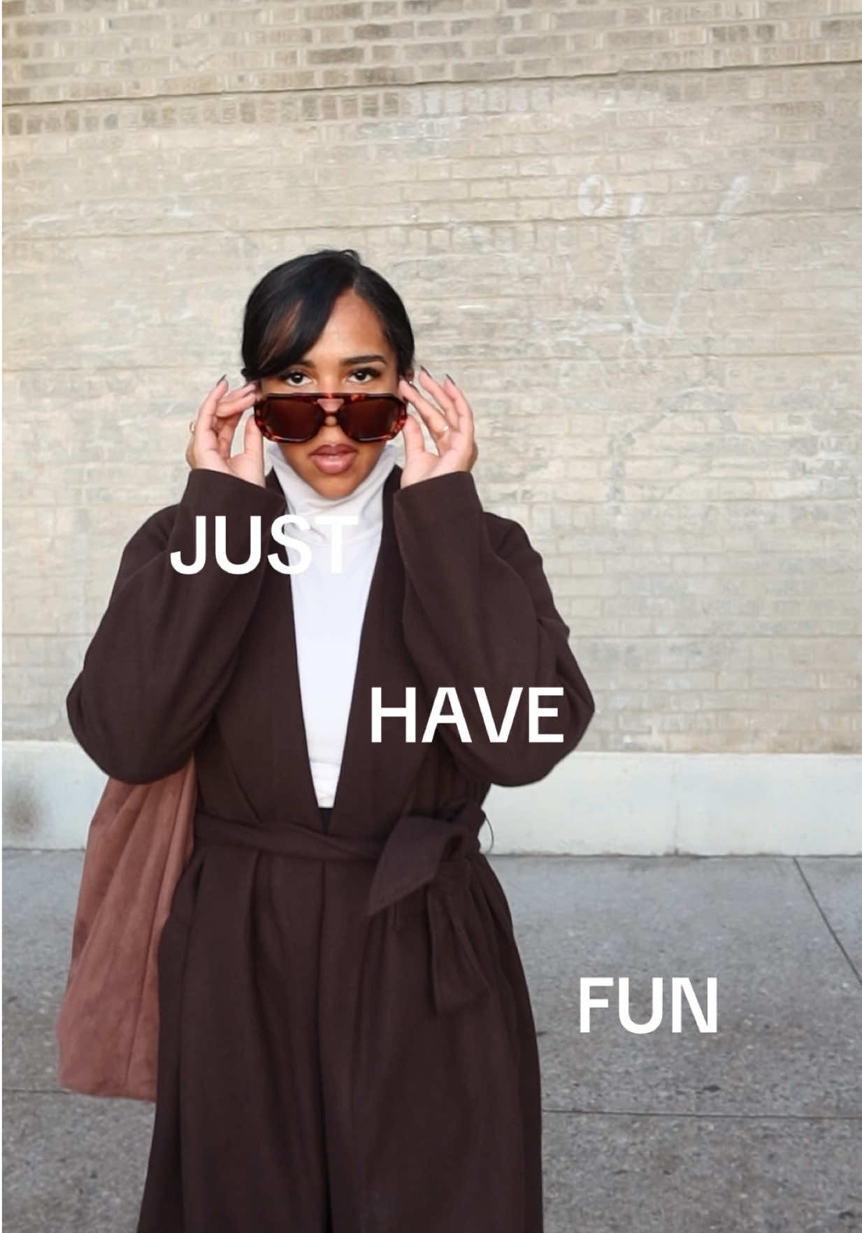 current motto, that’s all🙂‍↔️ stop taking yourself so serious, make life fun again, bring back color, bring back being silly, and just have funnnnnn #fyp #fallfashion #nyc #streetwear #latinainfluencer  Jacket: @Gap  Sunglasses: @SOJOS 