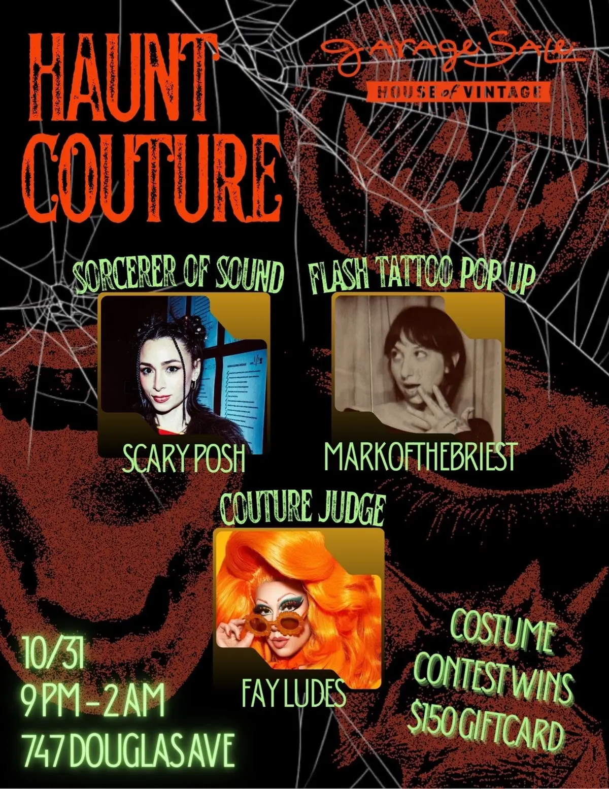 thrift. drink. dance. scare. repeat. 📍Garage Sale Vintage – East Nashville 🎟️ free Eventbrite sign-up = $1 shot 💀 Oct 31 | 9PM–2AM