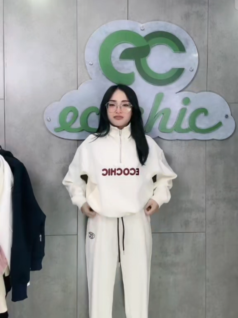 Sét Bộ ECOCHIC Sét Bộ Thu Đông Cao cấp Áo cổ Bẻ Quần Suông dài chất liệu cao cấp #tondang  #phongcach #thoitrang 