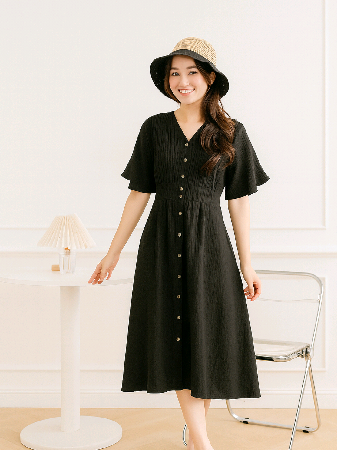 Clarissa Dress | Casual Midi Dress wanita #fypage #fyp #dresscasual #mididress #mididresscasual 