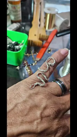 wier wrap  snake  ring