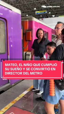 🚇 ¡Mateo, el niño fan del #Metro cumplió su sueño! ✨ Luego de un video de #PostaCDMX, el sistema de transporte lo contactó y lo hizo director por un día. La historia de #Mateo nos recuerda cómo el interés por el transporte público puede despertar vocaciones, curiosidad y compromiso con una ciudad más justa y sostenible. 💭❤️ 📹: Atziry Paola