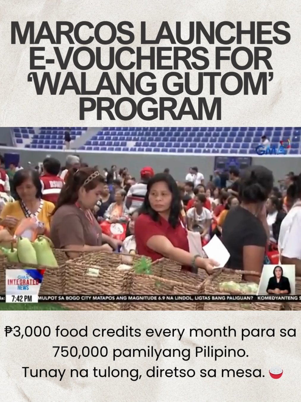 From compassion to connection — food aid goes digital. 💚 Marcos’ Walang Gutom Program ensures no one gets left behind. #PBBM #walanggutomprogram #fighthunger #bagongpilipinas #fyp #trending #phdramaaa