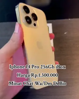Iphone 14 Pro 256Gb Harga Rp.1.300.000 Warna Gold Mulus 100% Like new Fungsi Normal Semua Garansi iBox BH 85% Ori Awet Segel Belum Bongkaran Fullset Ori Bawaan #iphone14pro #pyf #masukberanda #viral #forsale 
