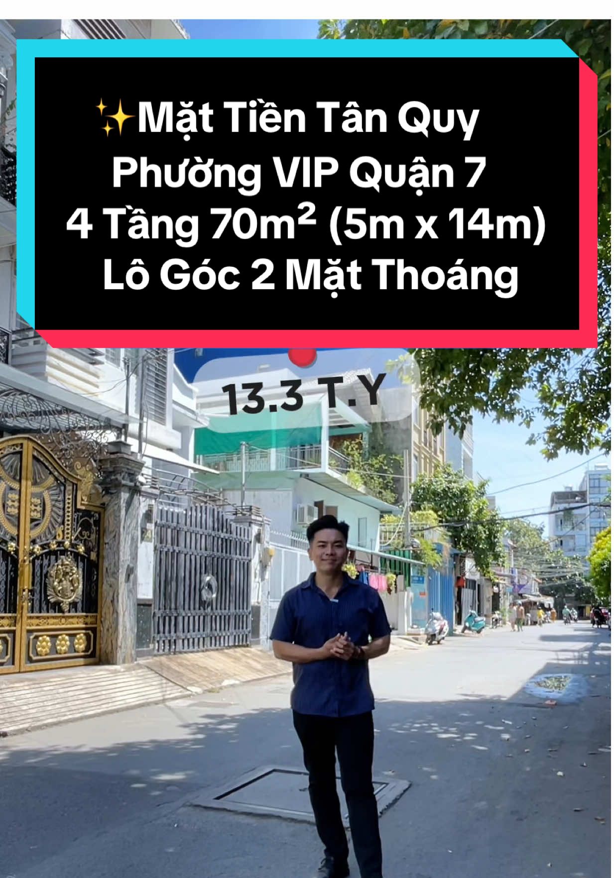 ✨Mặt Tiền Tân Quy      Phường VIP Quận 7 4 Tầng 70m² (5m x 14m)     Lô Góc 2 Mặt Thoág #khanhnhapho #batdongsanquan7 #nhadatquan7 #quan7 #fyp 