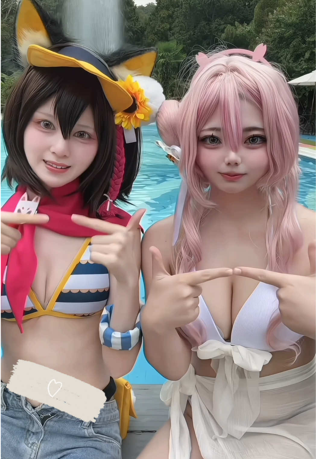 @猫目さゆ🤍🐱 ちゃんの水着ミモリかわいすんぎ^ - ^💘 念願のやつ踊りました〜〜〜❕