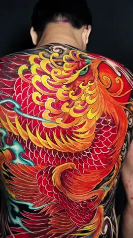 Full lưng Phượng màu #tattoo #tattoos #tattooartist #hinhxamdep #abahoatattoo 