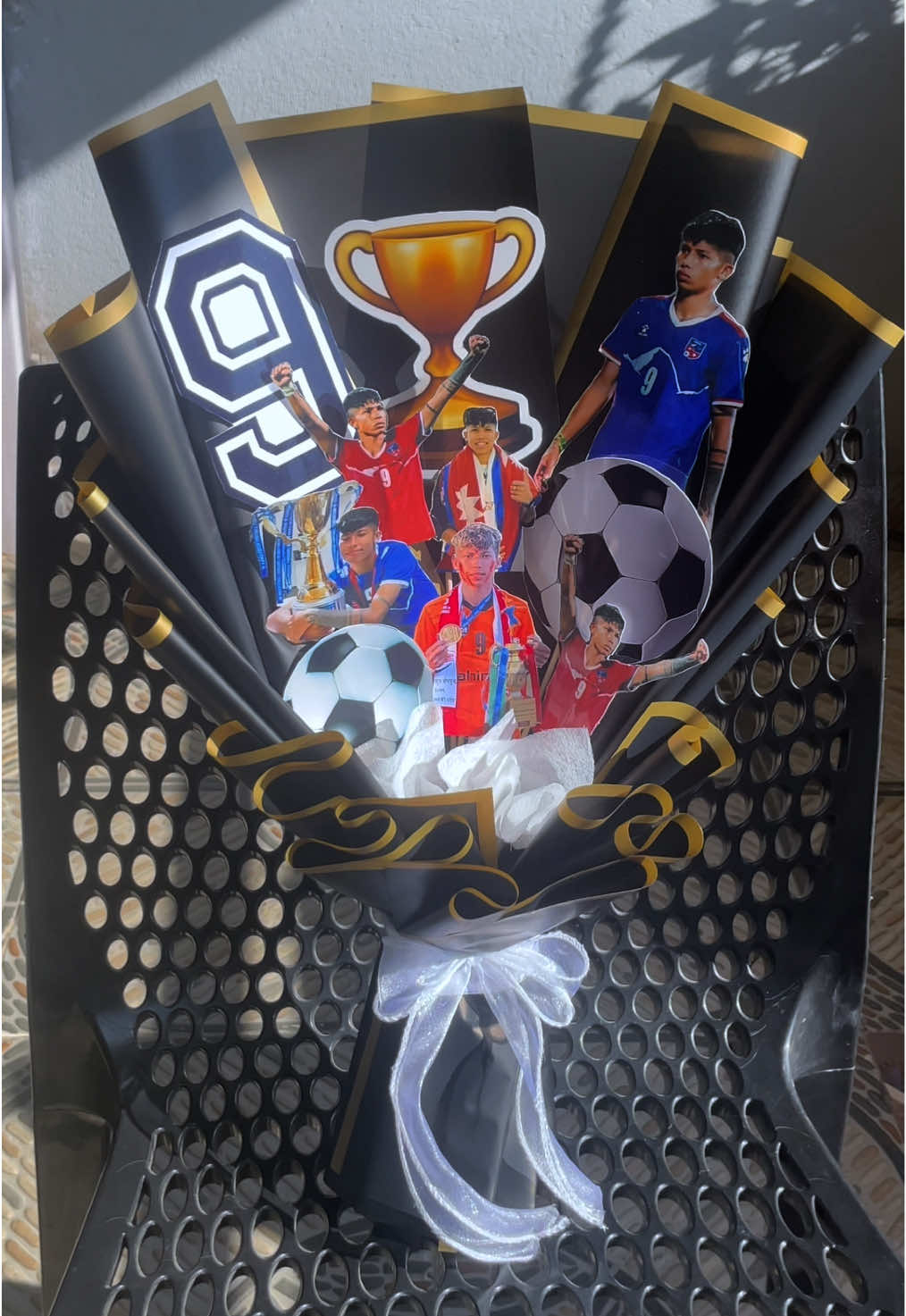 Sambaa bouquet❤️💙 #sambaa #football #HandmadeWithLove #handmadebouquet #foryoupage❤️❤️ 