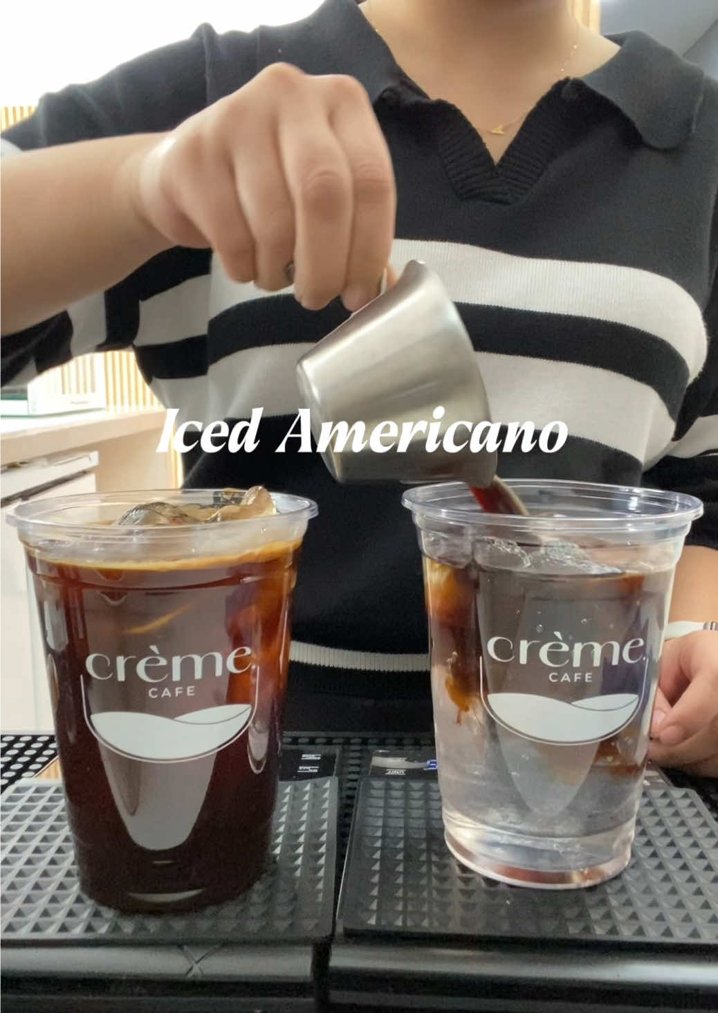 Classic, cool, and caffeinated. ☕️ All the energy you need in an Iced Americano. Don’t forget to stop by! 📍 E&A Building, New Bypass Road, Bagbaguin, Sta. Maria, Bulacan 🕙 Open Daily. 11:00am - 11:00pm #cremecafeph #minicafevlog #minicafeph #cafeinbulacan #cafevlogph 
