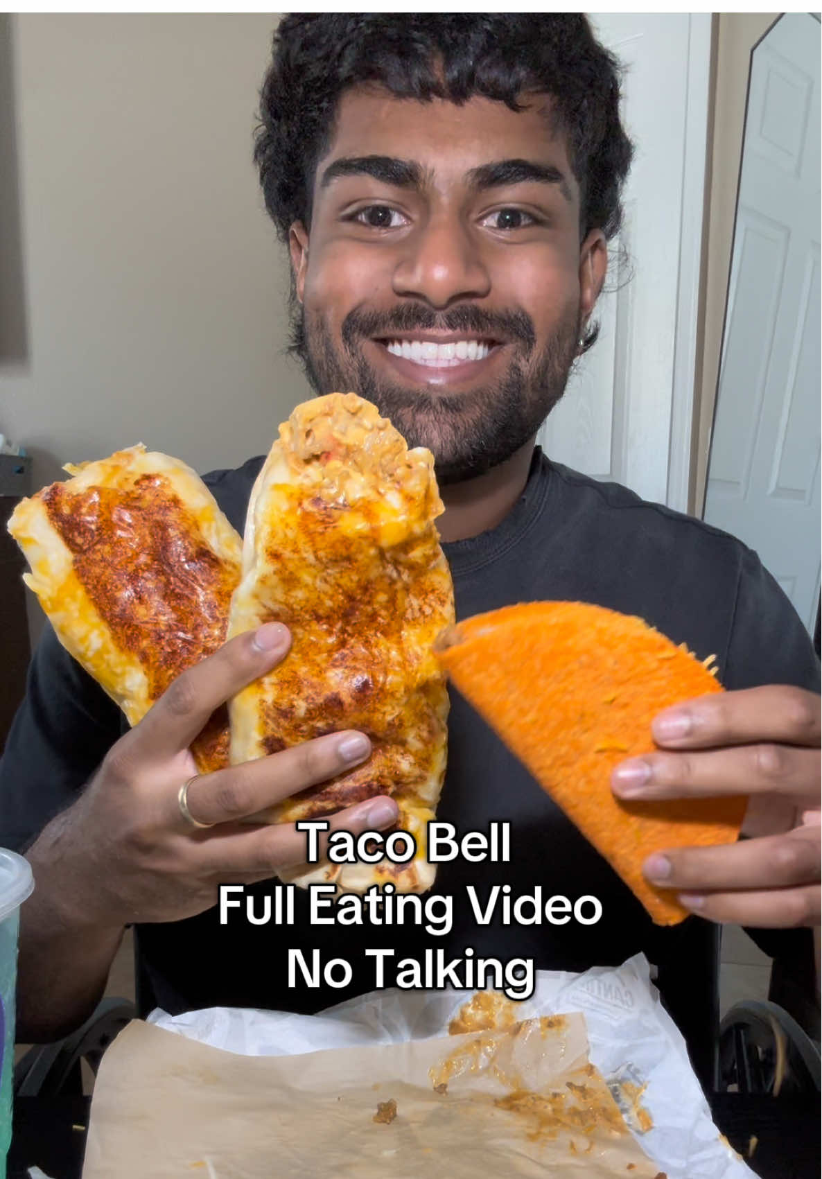 Taco Bell Full Eating Video! 🌮🔔 Got over 6M views on @Joseph (my other page) so here’s the full video! #tacobell #mukbang #asmr #mukbangasmr #notalkingasmr 
