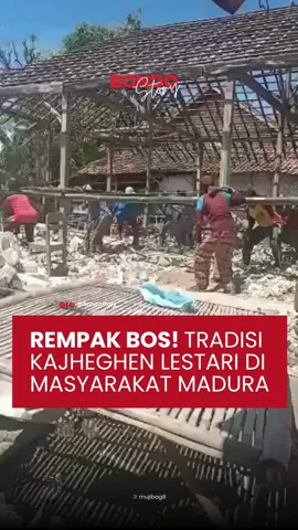Kajheghen adalah tradisi gotong royong masyarakat Madura saat melakukan pembongkaran rumah lama untuk diganti, dipindahkan, atau dibangun ulang. Tradisi ini bukan sekadar kerja fisik, tapi juga sarat nilai sosial dan budaya.
