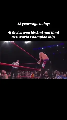 The last Spiral Tap that AJ hit in TNA. On this day October 20, 2013 AJ Styles defeated Bully Ray with Brooke Tessmacher in his corner in an No Disqualification match to win the TNA World Heavyweight Championship. Bound for Glory 2013 #prowrestling #wrestling #wrestltok #WWE #wwetiktok #wwefan #ajstyles #tna #tnawrestling #tnaimpact #impactwrestling #totalnonstopaction #boundforglory #tnaboundforglory #bullyray #mrprowrestling #mpwclipz 